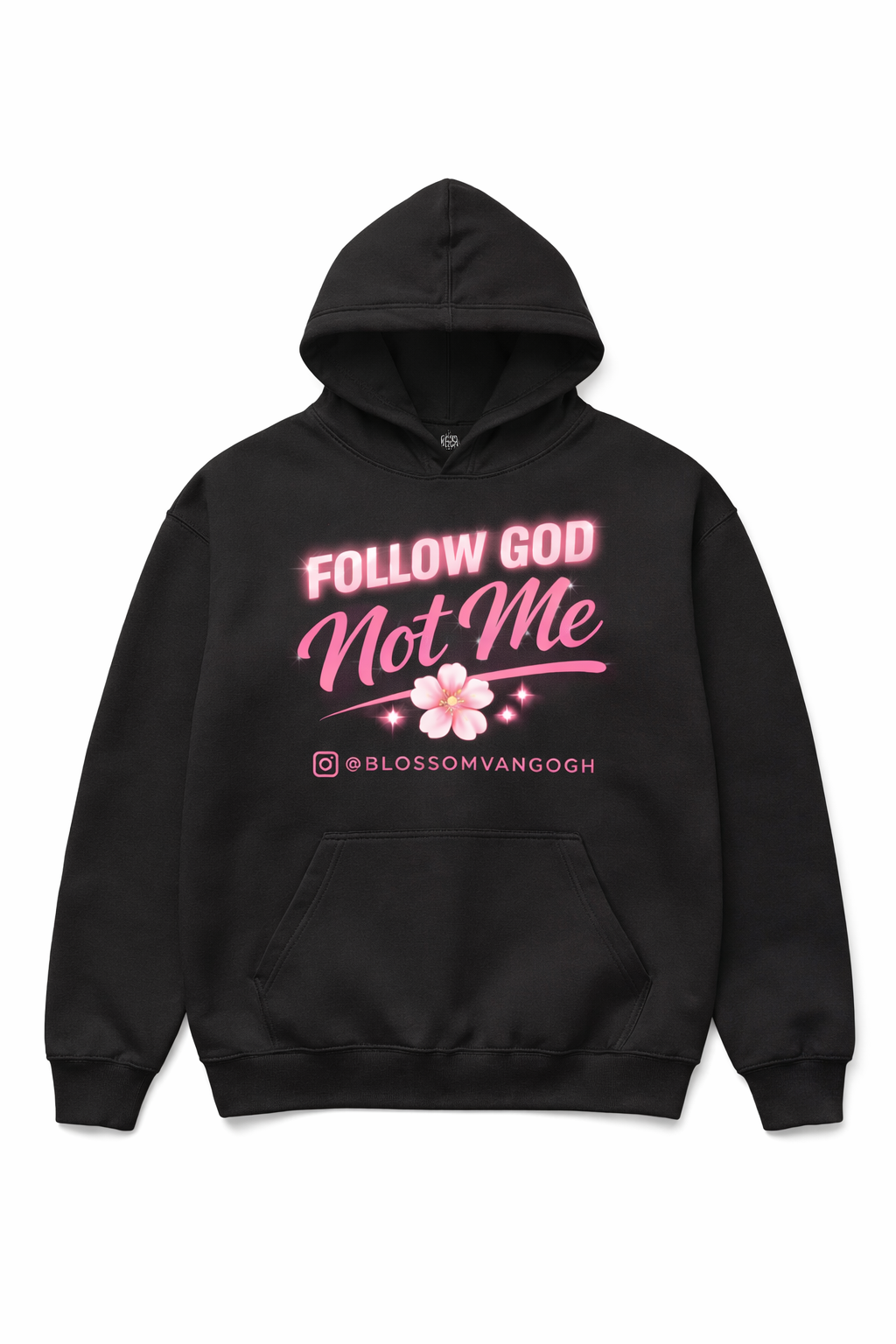 Follow God, Not Me™ Glam Hoodie – Blossom Van Gogh
